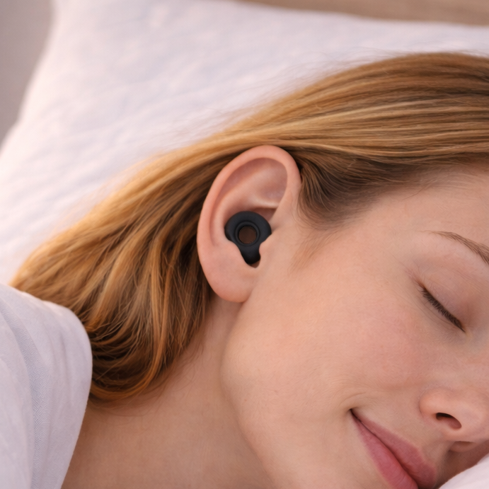 Flex Reusable Earplugs for Sleeping - Black