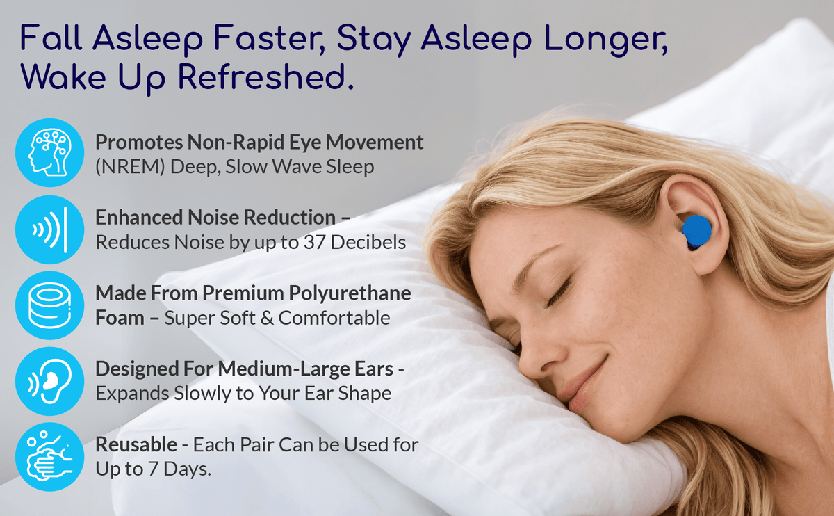 High-Performance Foam Earplugs - 30 Pairs - Deep Sleeps