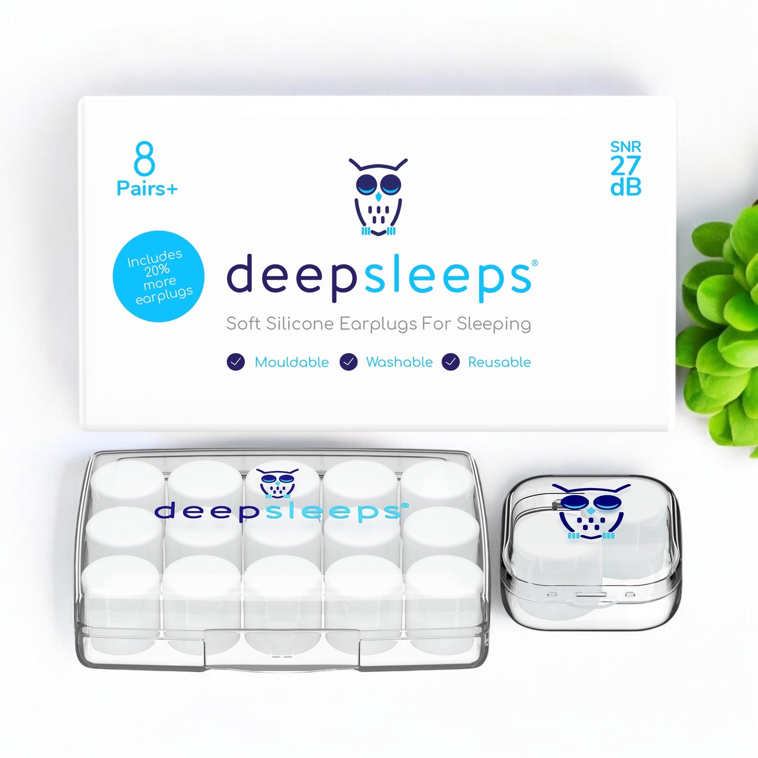 Deep Sleeps Soft Silicone Earplugs for Sleeping - Deep Sleeps