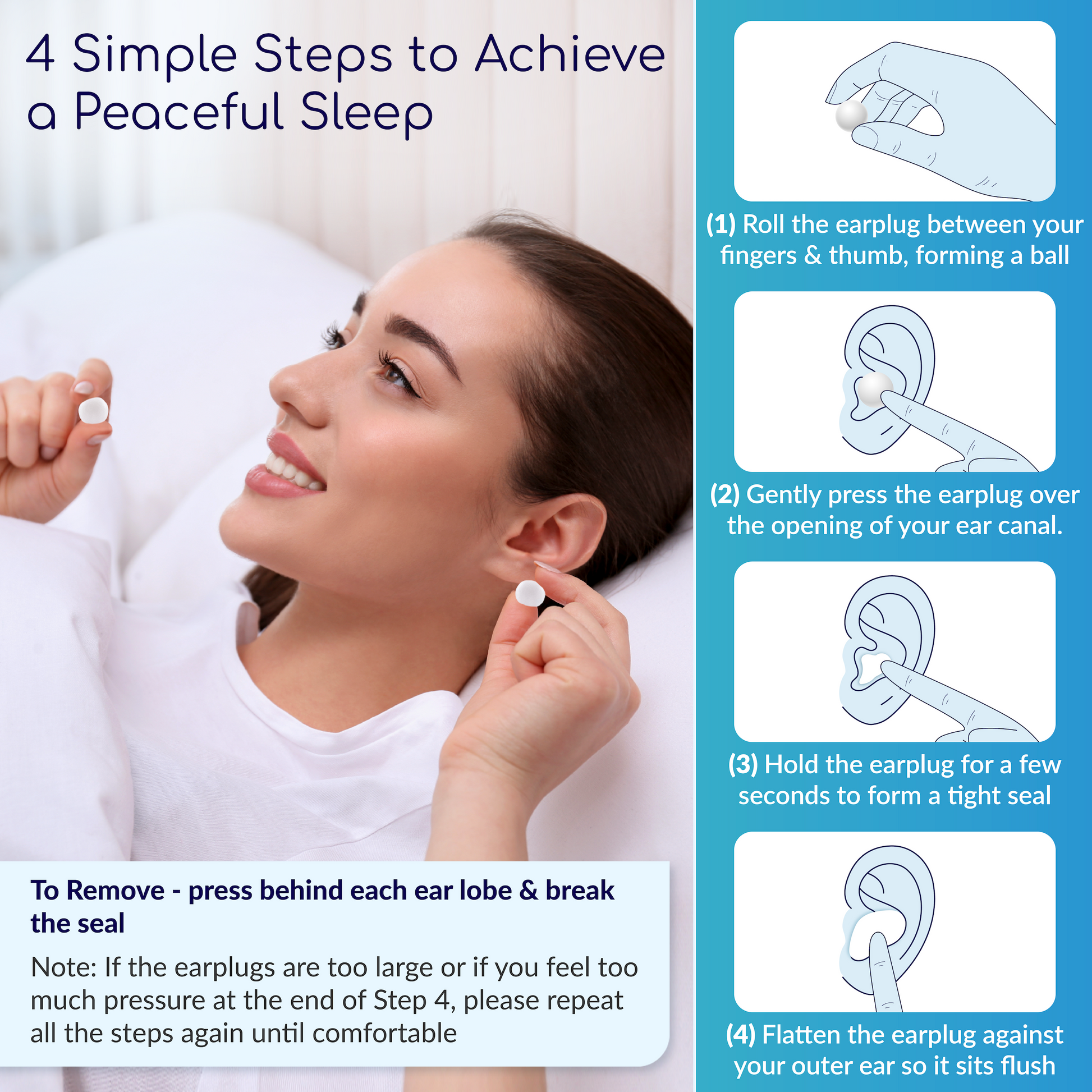 Deep Sleeps Soft Silicone Earplugs For Sleeping (6 Pairs) - Deep Sleeps