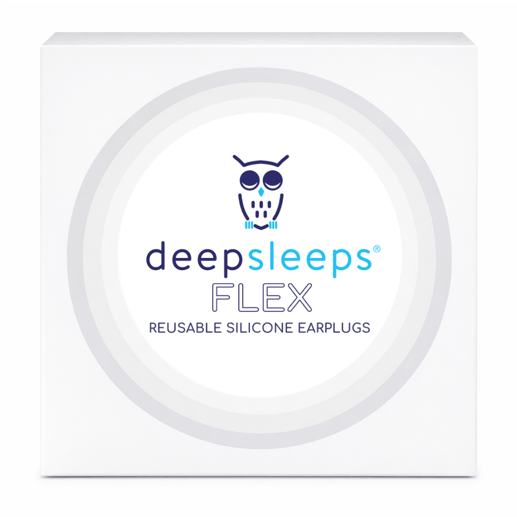 Flex Reusable Earplugs for Sleeping - Black - Deep Sleeps