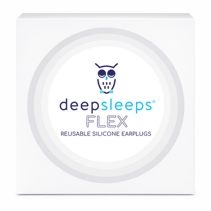 Flex Reusable Earplugs for Sleeping - Black - Deep Sleeps