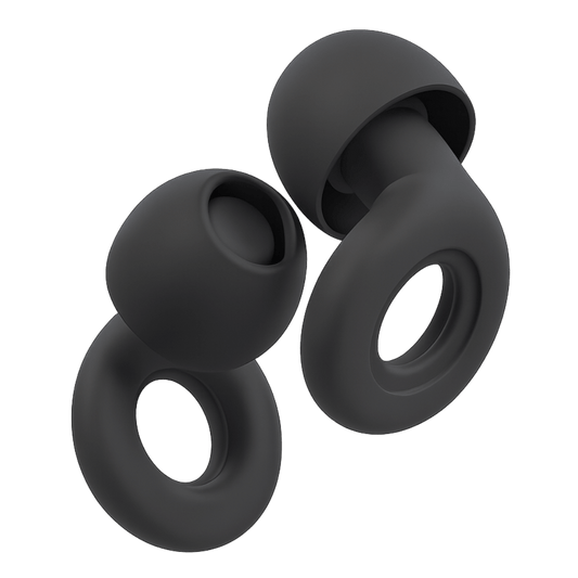 Flex Reusable Earplugs for Sleeping - Black - Deep Sleeps