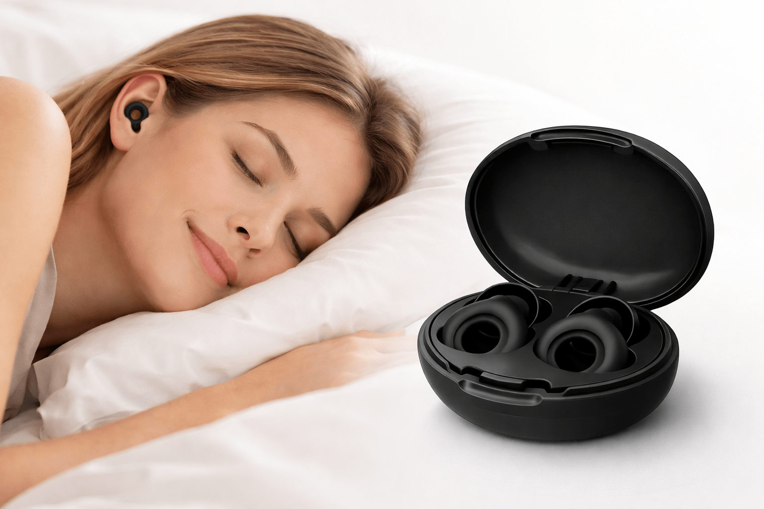Flex Reusable Earplugs for Sleeping - Black - Deep Sleeps
