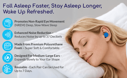 High-Performance Foam Earplugs - 30 Pairs - Deep Sleeps