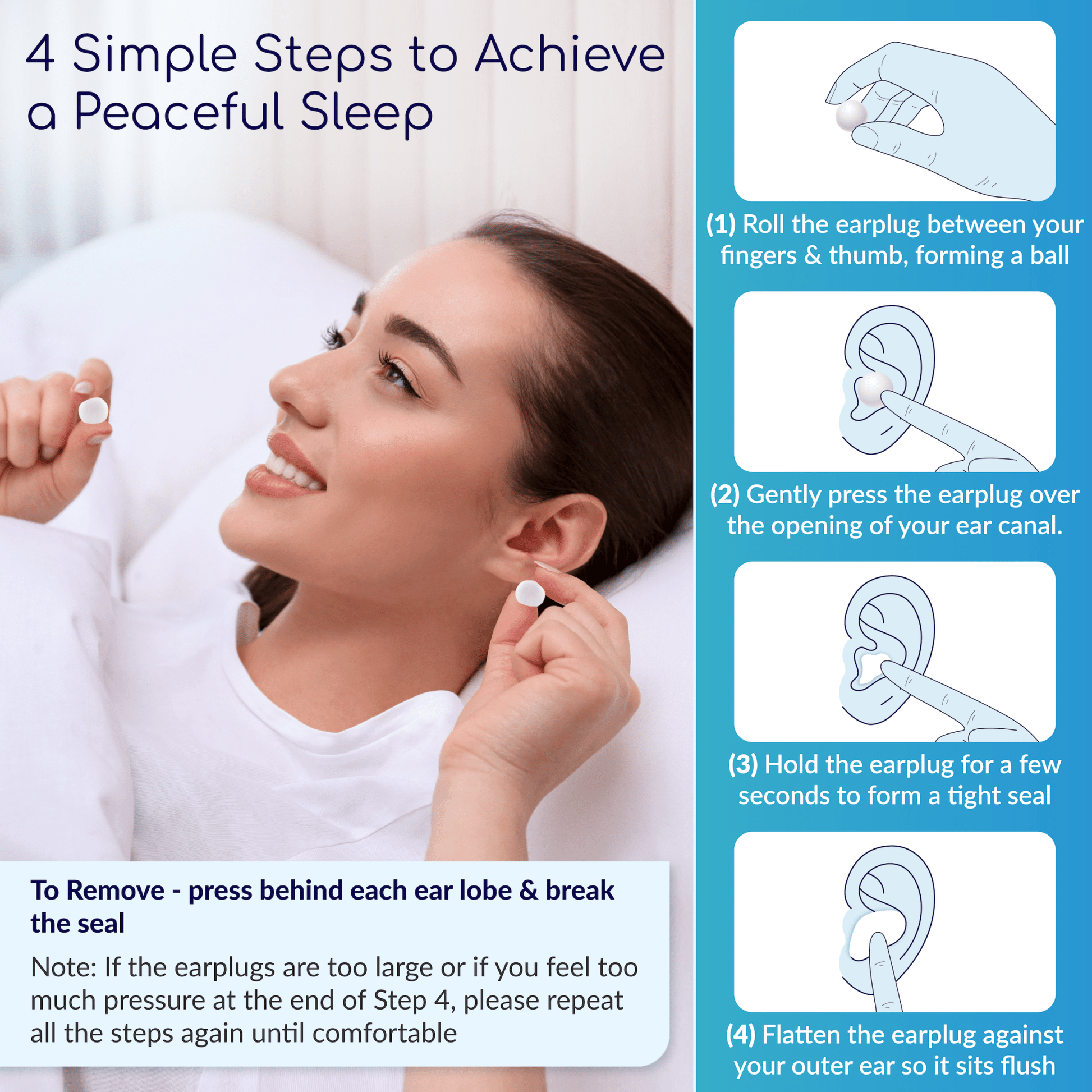Deep Sleeps Soft Silicone Earplugs for Sleeping - 20 Pairs - Deep Sleeps